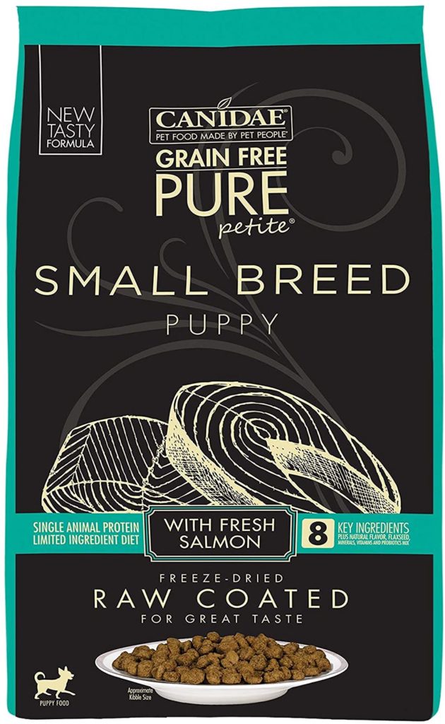 Canidae Petite Salmon Formula small breed puppy limited ingredient freeze-dried raw Dog food for American Eskimo