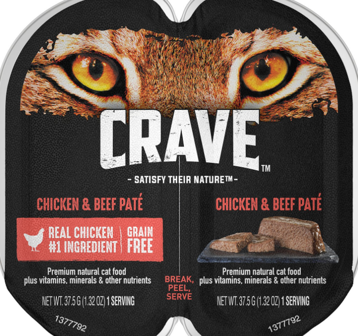 Crave chicken and beef Pâté