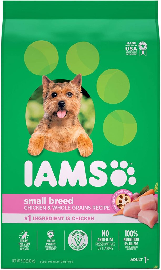 11. Iams Proactive Health Mature adult small and toy breed chicken